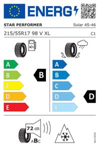 Star Performer Ganzjahresreifen "[Star Performer] 215/55R17 98V - Solar - 4S", Art.-Nr. 221031476