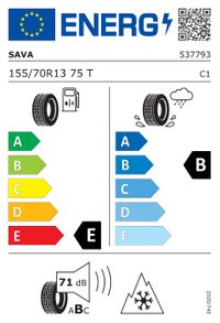 Sava Winterreifen "155/70R13 75T - Eskimo S3+", Art.-Nr. 537793