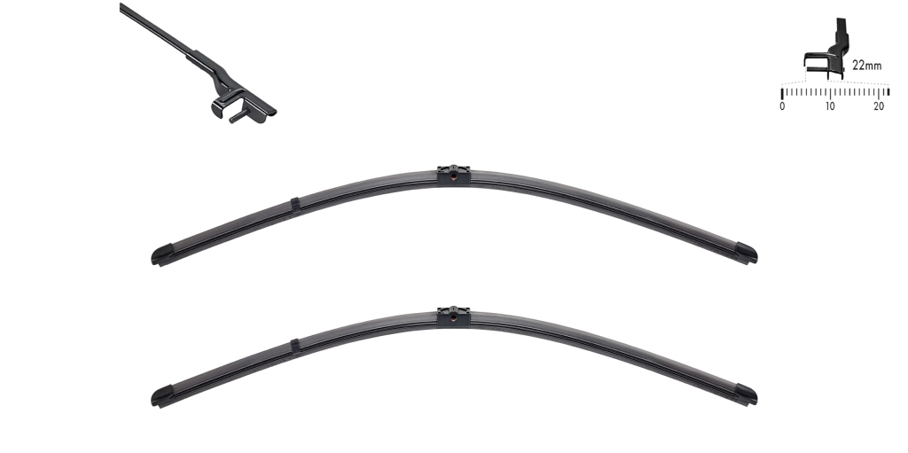 SWF Wischblatt ORIGINAL VISIOFLEX SET 119389 vorne für Citroën Peugeot Mercedes