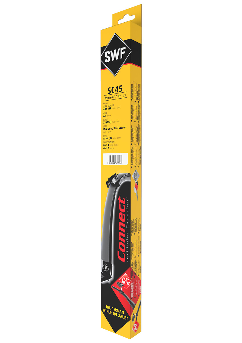 SWF Wischblatt ALTERNATIVE CONNECT 262204 für ALFA ROMEO Peugeot Citroën Mercedes RENAULT Audi DACIA