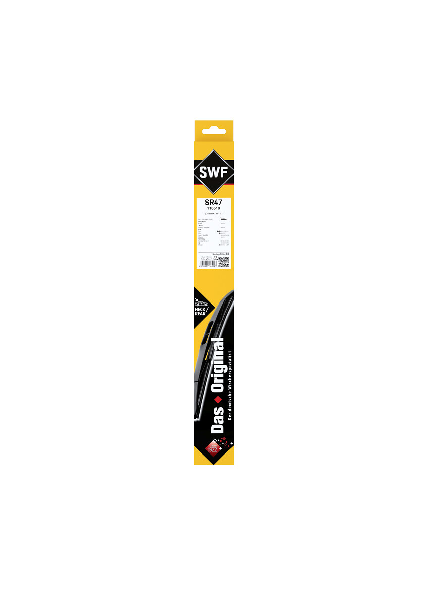 SWF Wischblatt DAS ORIGINAL REAR 116519 hinten für HYUNDAI TOYOTA KIA JEEP