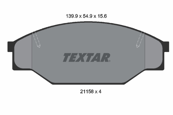 Textar Bremsbelagsatz, Scheibenbremse 2115801 Für Vw Nissan Toyota