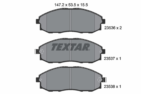 Textar Bremsbelagsatz, Scheibenbremse 2353601 Für Hyundai Jac