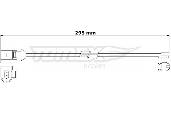 TOMEX BRAKES Warnkontakt, Bremsbelagverschleiß tx3124 Vorderachse für Porsche VAG
