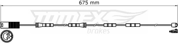 TOMEX BRAKES Warnkontakt, Bremsbelagverschleiß tx3136 Vorderachse für BMW
