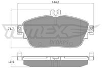 TOMEX Brakes Bremsbelagsatz, Scheibenbremse, Art.-Nr. TX 18-06