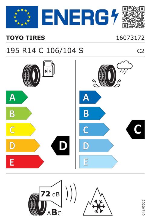 TOYO TIRES 195/R14 106/104S - Observe Van