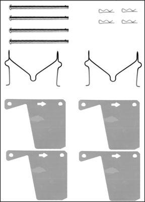 TRISCAN Zubehörsatz, Scheibenbremsbelag 8105161393