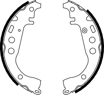 TRISCAN 810013617 Bremsbackensatz 4 Bremsbacken Trommelbremse für Toyota - Bild 5