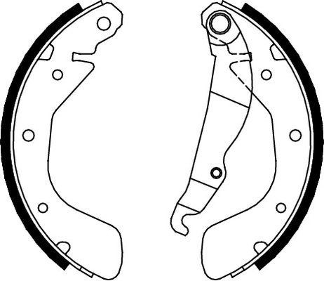 Triscan Bremsbackensatz Trommelbremse Hinterachse [Hersteller-Nr. 810024540] für Vauxhall, Chevrolet, Opel, Daewoo - Bild 5