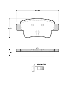 TRISCAN Bremsbelagsatz Scheibenbremse 8110 10567 für FIAT OPEL JAGUAR ABARTH S07 - Bild 5