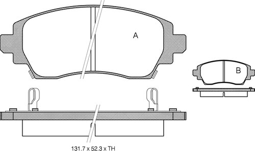 Triscan Bremsbelagsatz, Scheibenbremse [Hersteller-Nr. 811013021] für Toyota - Bild 5