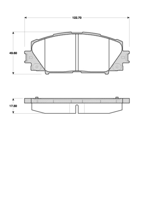 Bremsbelagsatz Scheiben 17,5 mm TRISCAN IAM-Expertise für u.a. TOYOTA YARIS - Bild 4