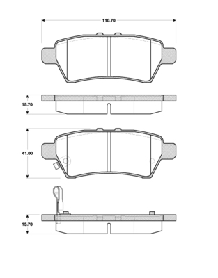 Bremsbelagsatz Scheiben 15,7 mm TRISCAN für u.a. NISSAN PATHFINDER - Bild 5