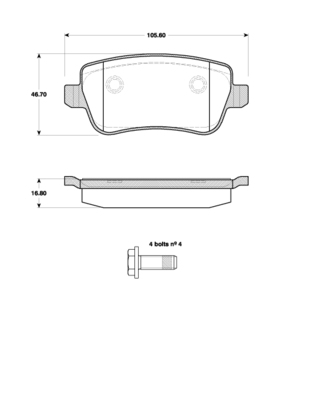 Triscan Bremsbelagsatz, Scheibenbremse [Hersteller-Nr. 811015043] für Fiat - Bild 4