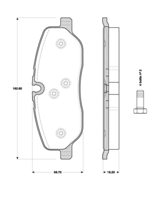 Bremsbelagsatz Scheiben 18,2 mm TRISCAN für u.a. LAND ROVER DISCOVERY - Bild 5