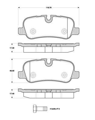 Triscan Bremsbelagsatz, Scheibenbremse [Hersteller-Nr. 811017026] für Land Rover - Bild 5