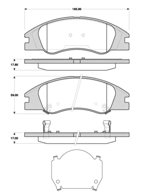 TRISCAN Bremsbelagsatz Scheibenbremse 8110 18022 für KIA CERATO 1 LD CRDi - Bild 6