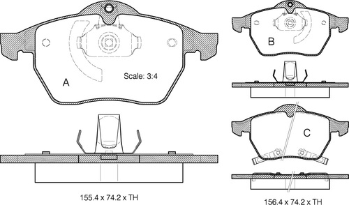 Bremsbelagsatz Scheiben 20,3 mm mit Verschleißwarnung TRISCAN für u.a. SAAB 9-5 - Bild 5