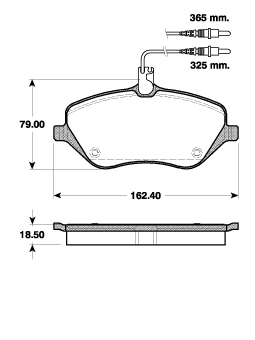 Triscan Bremsbelagsatz, Scheibenbremse [Hersteller-Nr. 811028037] für Peugeot, Citroën - Bild 5