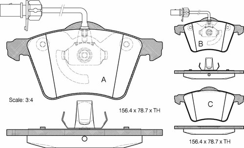 TRISCAN 811029026 Bremsbelagsatz für Scheibenbremse Bremsbelagsatz für VW - Bild 5