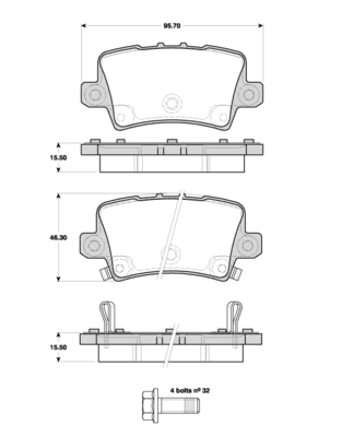 TRISCAN 811040012 Bremsbelagsatz für Scheibenbremse Bremsbelagsatz für Honda - Bild 5