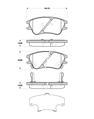 Bremsbelagsatz Scheiben 13,2 mm mit Verschleißwarnung TRISCAN für HYUNDAI ATOS - Bild 5