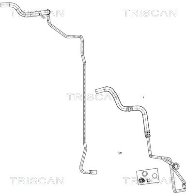 TRISCAN Hydraulikschlauch, Lenkung 851629011 von Lenkgetriebe nach Ausgleichsbehälter für VW