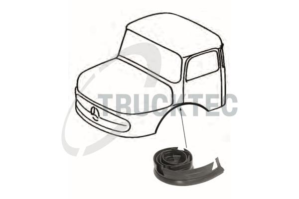 TRUCKTEC AUTOMOTIVE Zier-/Schutzleiste, Kotflügel 0162013 vorne links für Mercedes