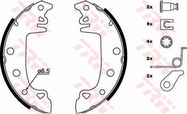 Trw Bremsbackensatz Gs8315 Für Talbot Peugeot Dacia Renault Aro