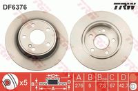 TRW Bremsscheibe f&uuml;r MERCEDES-BENZ A-KLASSE (W176), Art.-Nr. DF6376