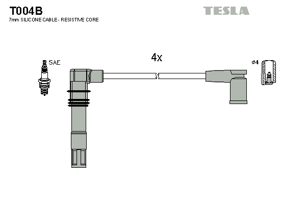 Tesla Zündleitungssatz t004b für VW