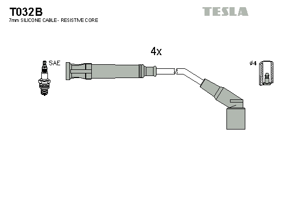 Tesla Zündleitungssatz t032b für BMW