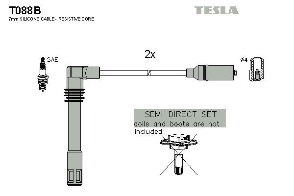Tesla Zündleitungssatz t088b