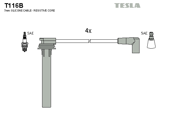Tesla Zündleitungssatz t116b für MINI