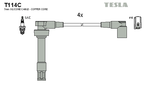 Tesla Zündleitungssatz t114c für BMW