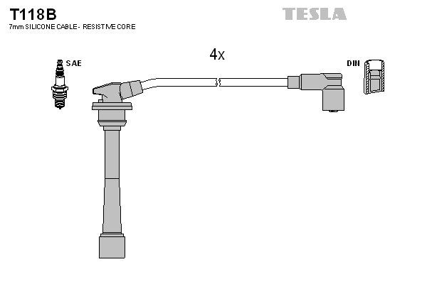 Tesla Zündleitungssatz t118b für HYUNDAI KIA