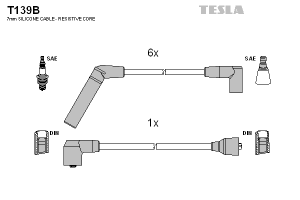 Tesla Zündleitungssatz t139b für Chrysler