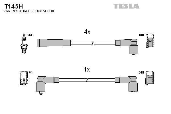 Tesla Zündleitungssatz t145h für Skoda