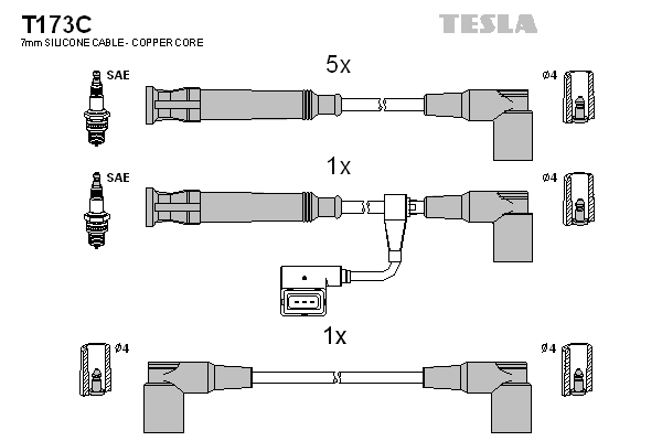 Tesla Zündleitungssatz t173c für BMW