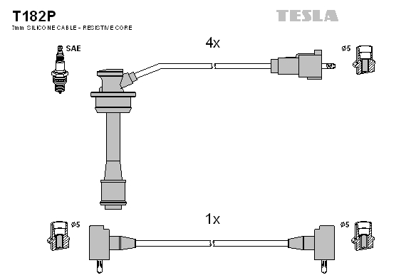 Tesla Zündleitungssatz t182p für TOYOTA