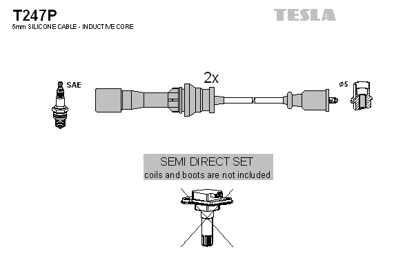 Tesla Zündleitungssatz t247p für MAZDA