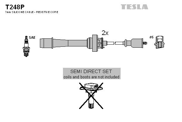 Tesla Zündleitungssatz t248p für MAZDA
