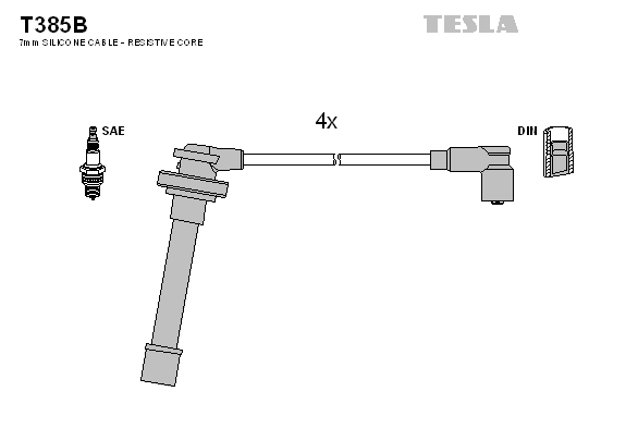 Tesla Zündleitungssatz t385b für NISSAN
