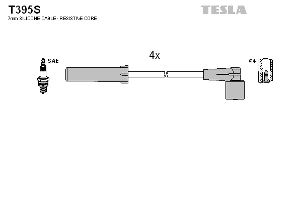 Tesla Zündleitungssatz t395s für LADA