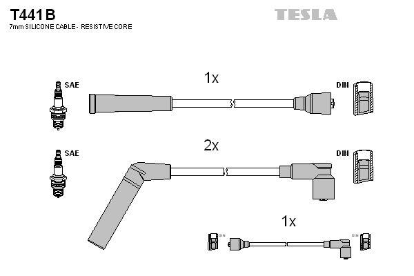 Tesla Zündleitungssatz t441b für DAEWOO
