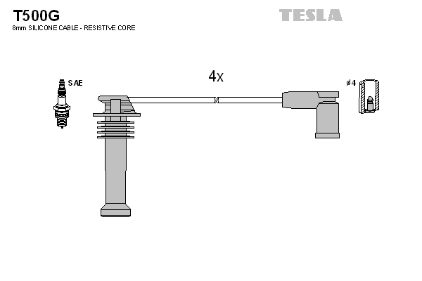 Tesla Zündleitungssatz t500g für Ford Volvo