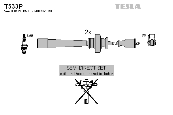 Tesla Zündleitungssatz t533p für MITSUBISHI