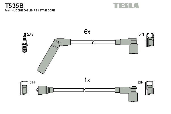 Tesla Zündleitungssatz t535b für MITSUBISHI