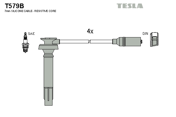 Tesla Zündleitungssatz t579b